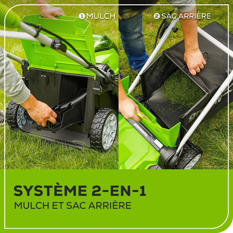 40V 17" Battery Lawn Mower - Push with 4.0Ah Battery & Charger
