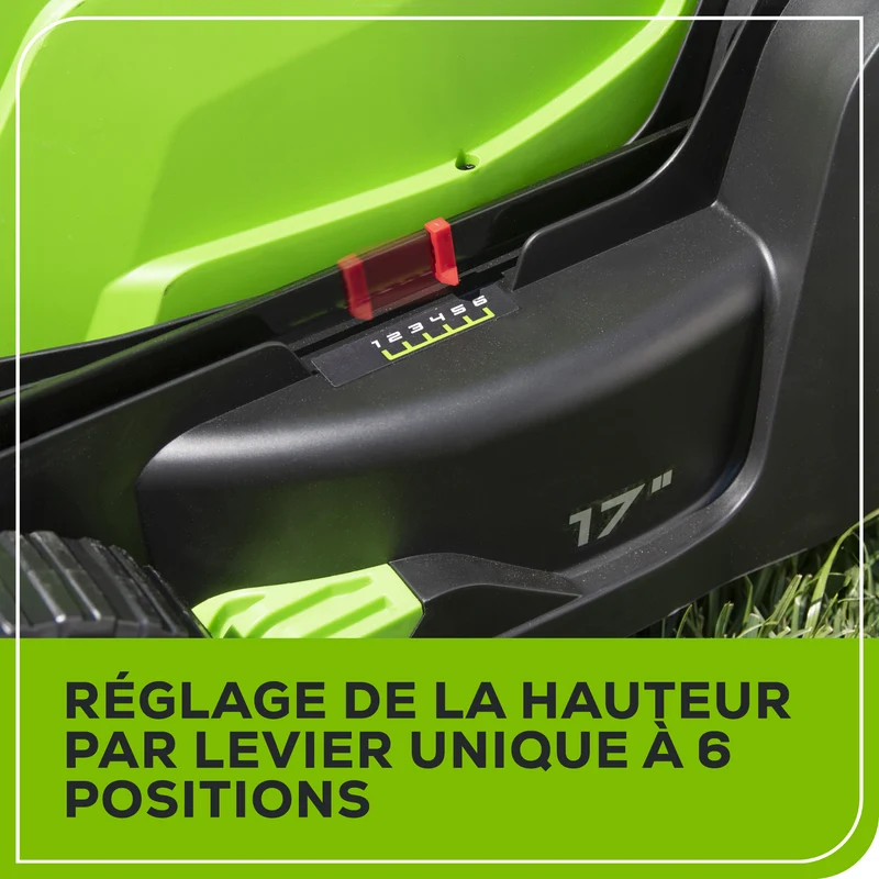 40V 17" Battery Lawn Mower - Push with 4.0Ah Battery & Charger