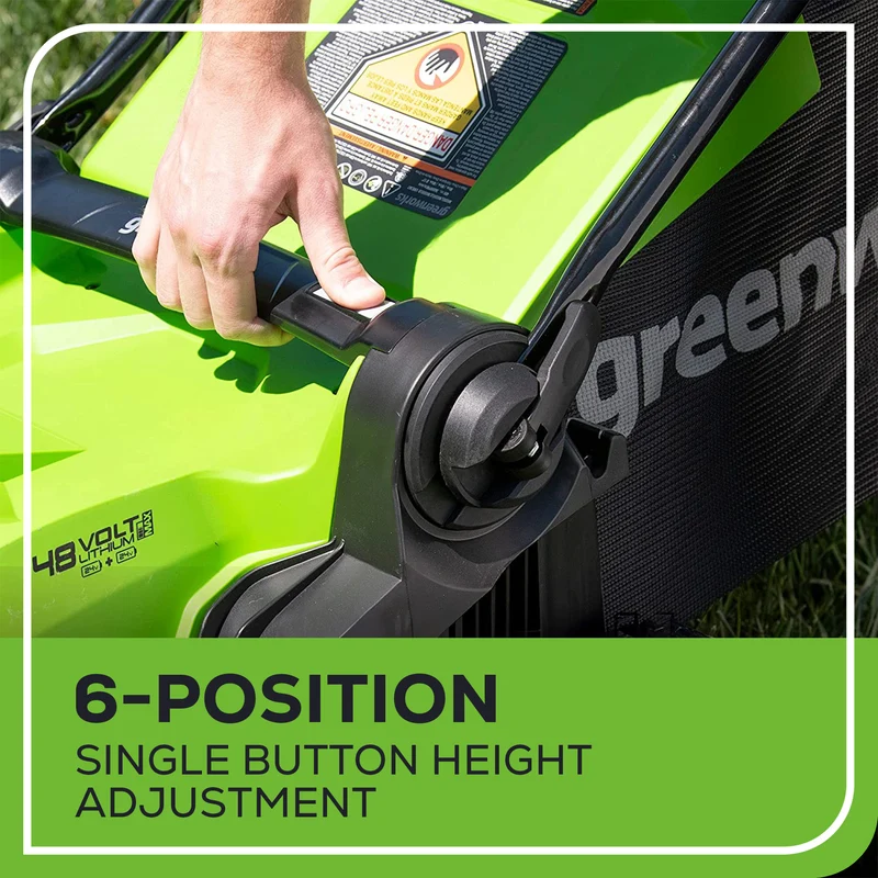 48V (24V x 2) 17" Lawn Mower, (2) 4.0Ah Batteries and Charger Included - MO48B2210