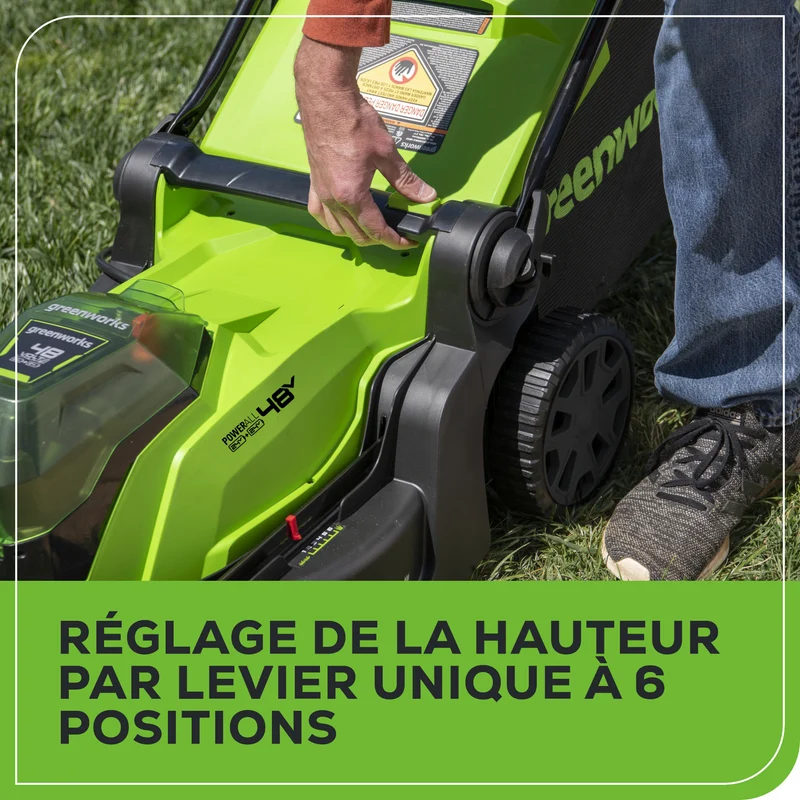 48V (24V x 2) 17" Lawn Mower, (2) 4.0Ah Batteries and Charger Included - MO48B2210