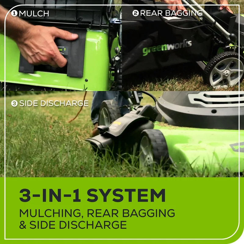13 Amp Electric Lawn Mower - 21" Corded Push Mower