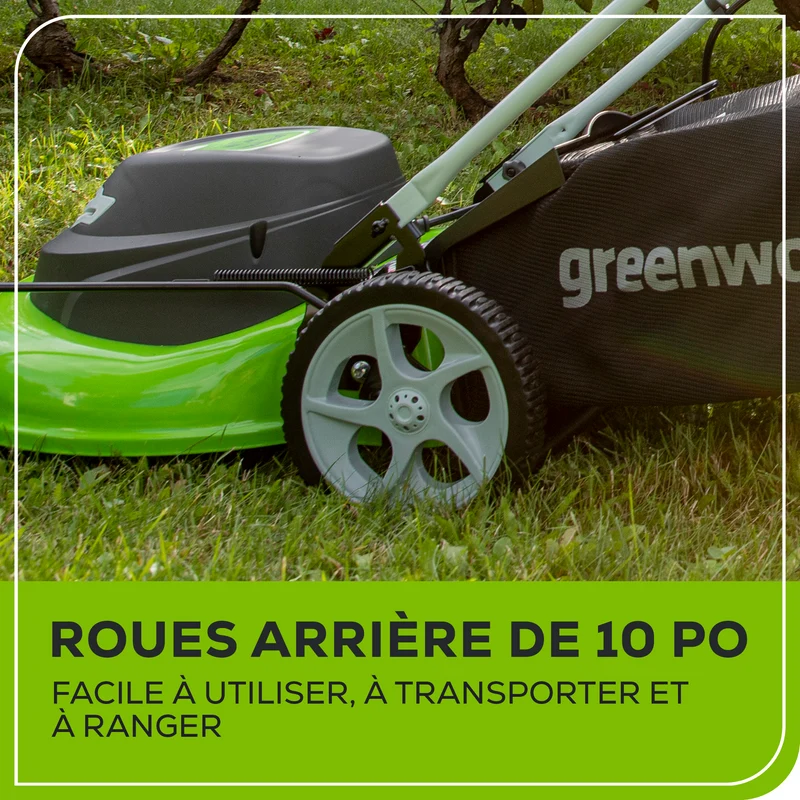 12 Amp Electric Lawn Mower - 20" Corded Push Mower