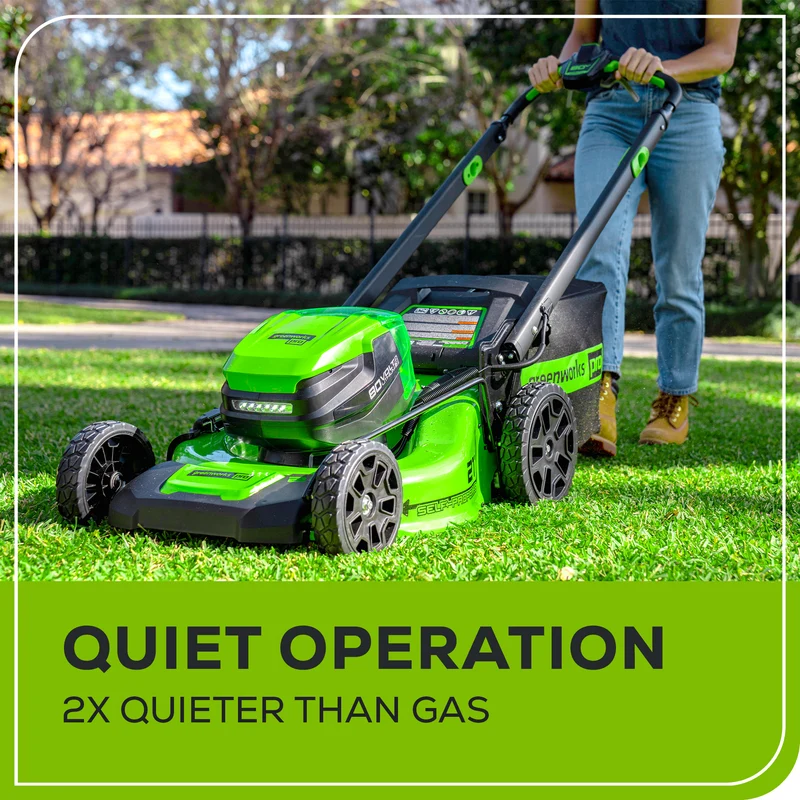 80V 21" Self-Propelled Brushless Lawn Mower, 4.0Ah and 2.0Ah Battery and Charger Included