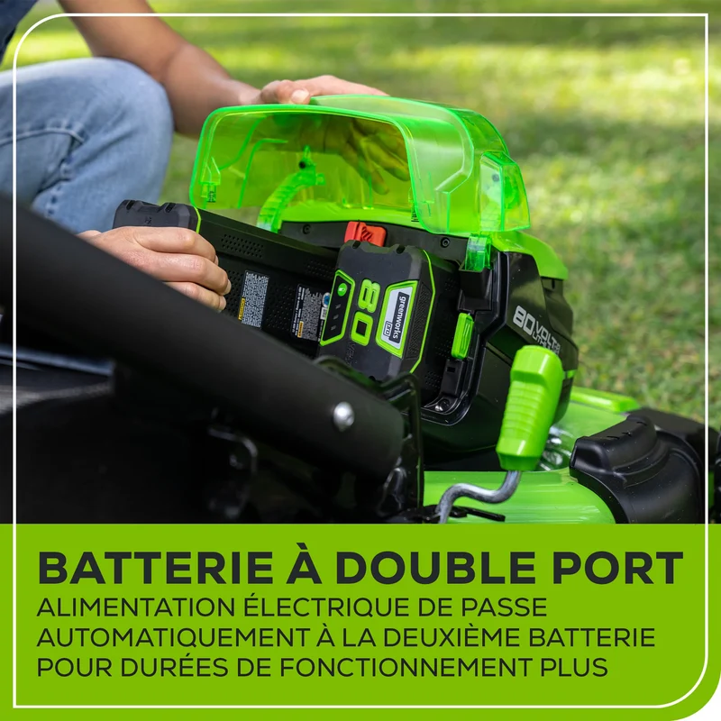 80V 21" Self-Propelled Brushless Lawn Mower, 4.0Ah and 2.0Ah Battery and Charger Included