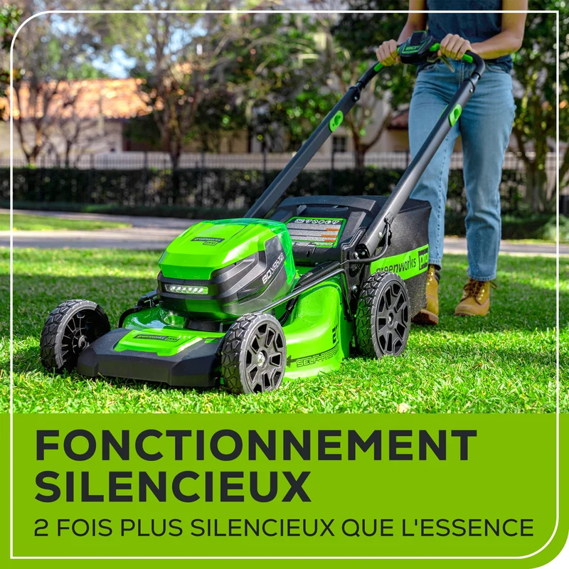 80V 21" Self-Propelled Brushless Lawn Mower, 4.0Ah and 2.0Ah Battery and Charger Included