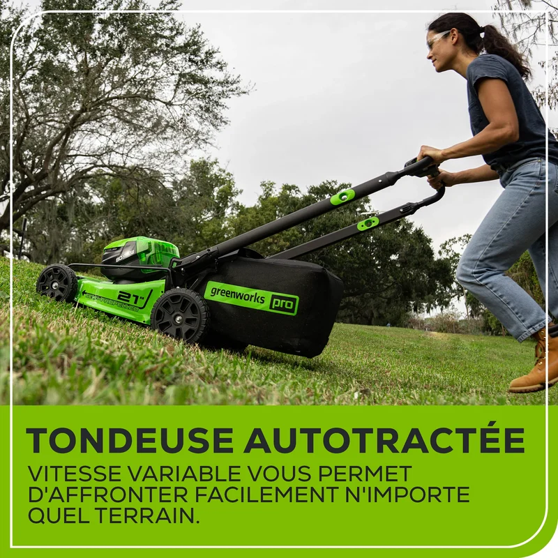 80V 21" Self-Propelled Brushless Lawn Mower, 4.0Ah and 2.0Ah Battery and Charger Included