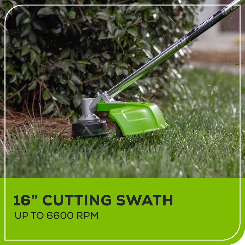 80V 16" String Trimmer with Edger Attachment (Tool Only)
