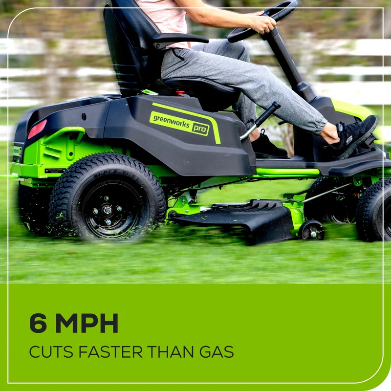 60V 42" Crossover T Tractor Riding Lawn Mower, (6) 8.0Ah Batteries and (3) Dual Port Turbo Chargers | CRT4261