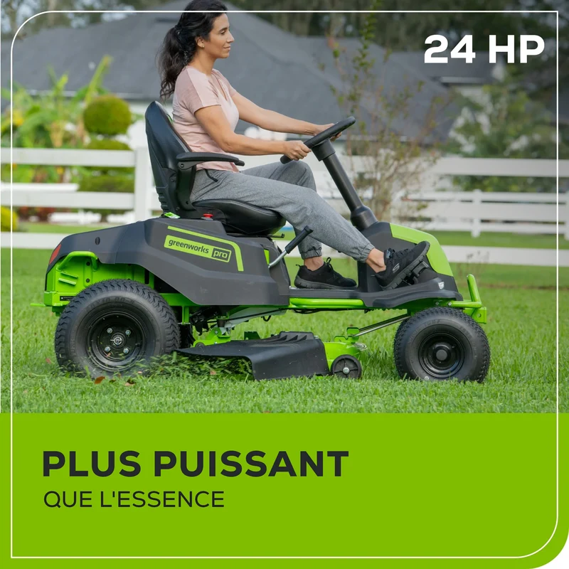 60V 42" Crossover T Tractor Riding Lawn Mower, (6) 8.0Ah Batteries and (3) Dual Port Turbo Chargers | CRT4261