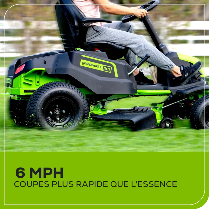 60V 42" Crossover T Tractor Riding Lawn Mower, (6) 8.0Ah Batteries and (3) Dual Port Turbo Chargers | CRT4261