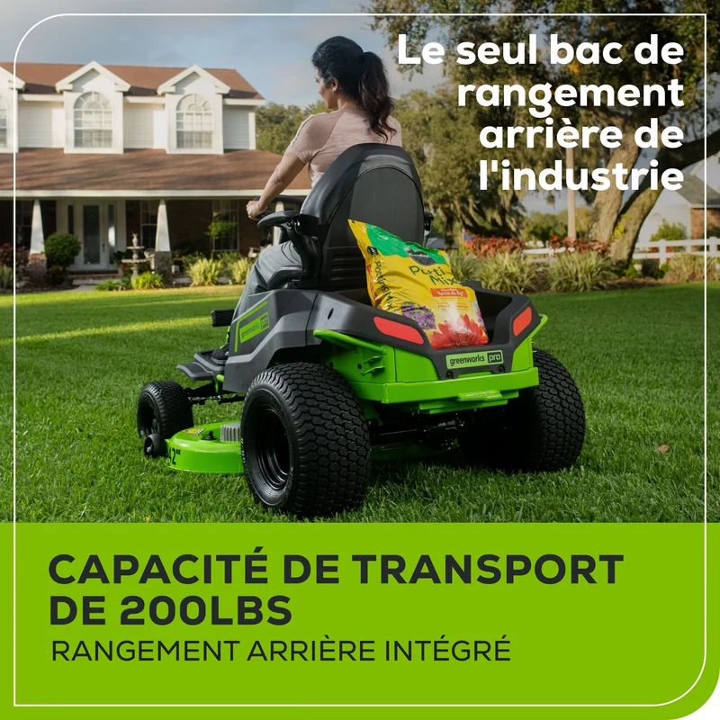 60V 42" Crossover T Tractor Riding Lawn Mower, (6) 8.0Ah Batteries and (3) Dual Port Turbo Chargers | CRT4261