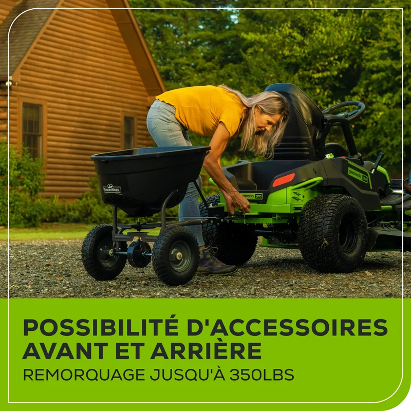 60V 42" Crossover T Tractor Riding Lawn Mower, (6) 8.0Ah Batteries and (3) Dual Port Turbo Chargers | CRT4261