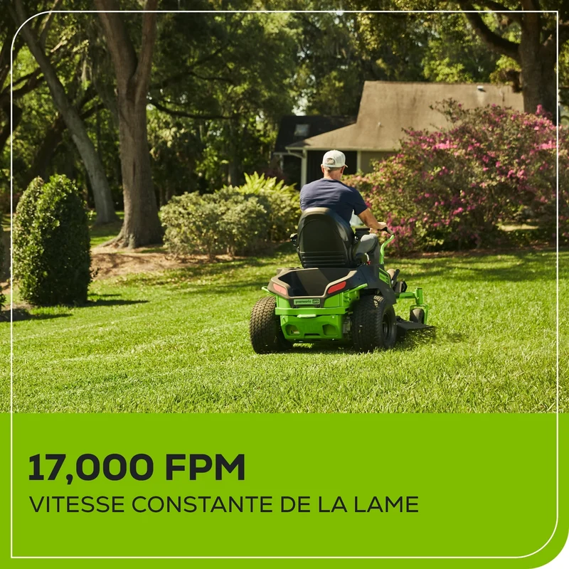 60V 42" Crossover T Tractor Riding Lawn Mower, (6) 8.0Ah Batteries and (3) Dual Port Turbo Chargers | CRT4261