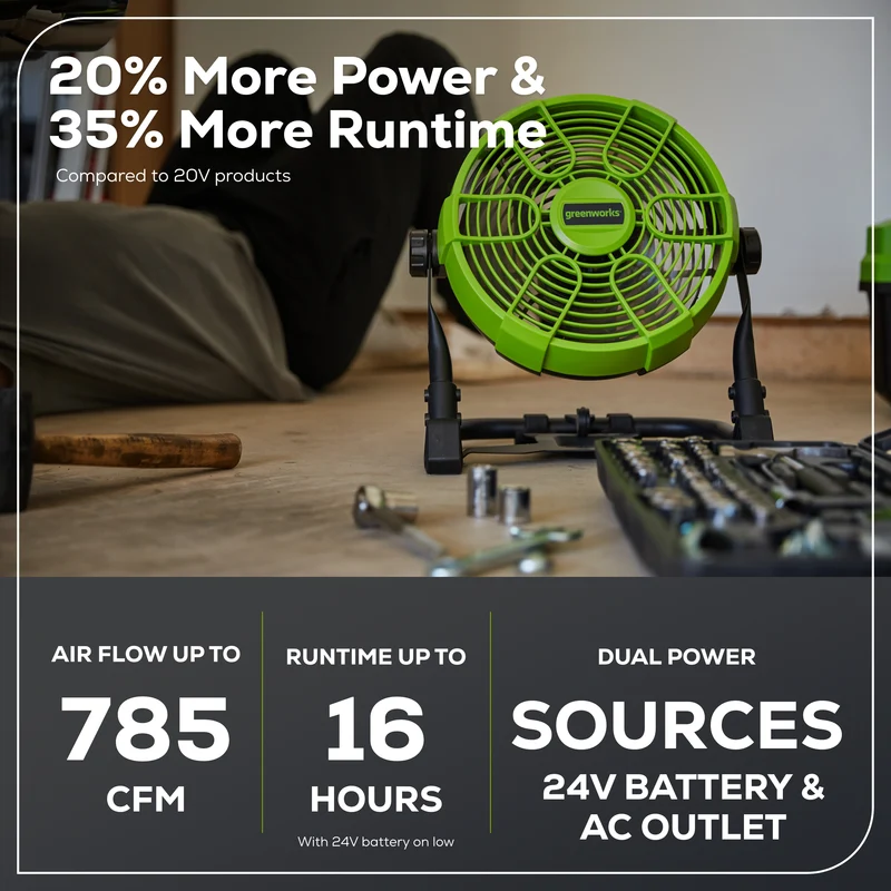 24V Portable Fan (Tool Only)