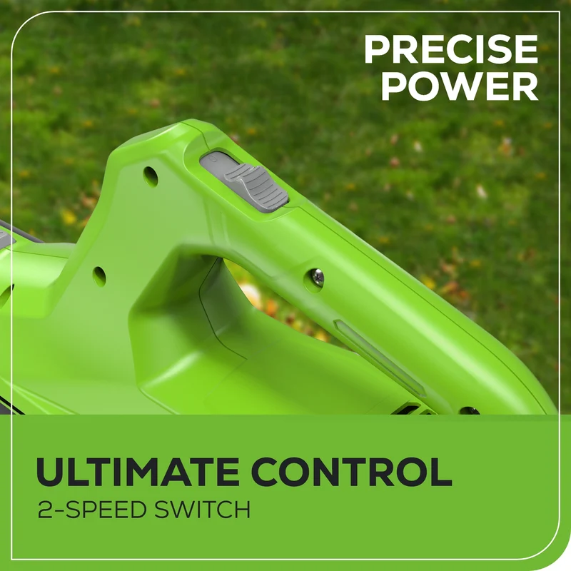 24V Axial Blower 90 MPH - 320 CFM, 2.0Ah USB Battery and Charger Included