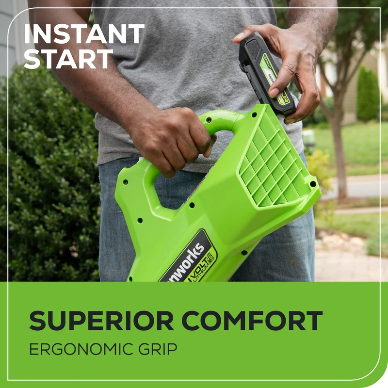 24V Axial Blower 90 MPH - 320 CFM, 2.0Ah USB Battery and Charger Included