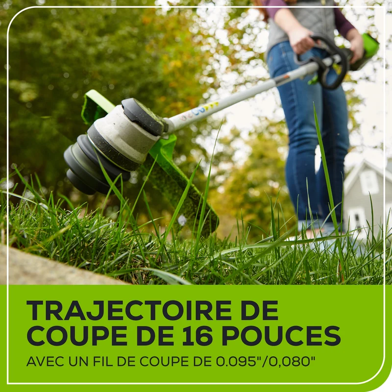 80V Grass Trimmer - 14"/16" Brushless String Trimmer with 4.0Ah Battery