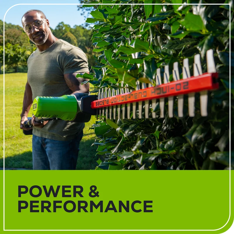 80V 20" Pole Hedge Trimmer, (2) 2.0Ah Battery and Charger Included