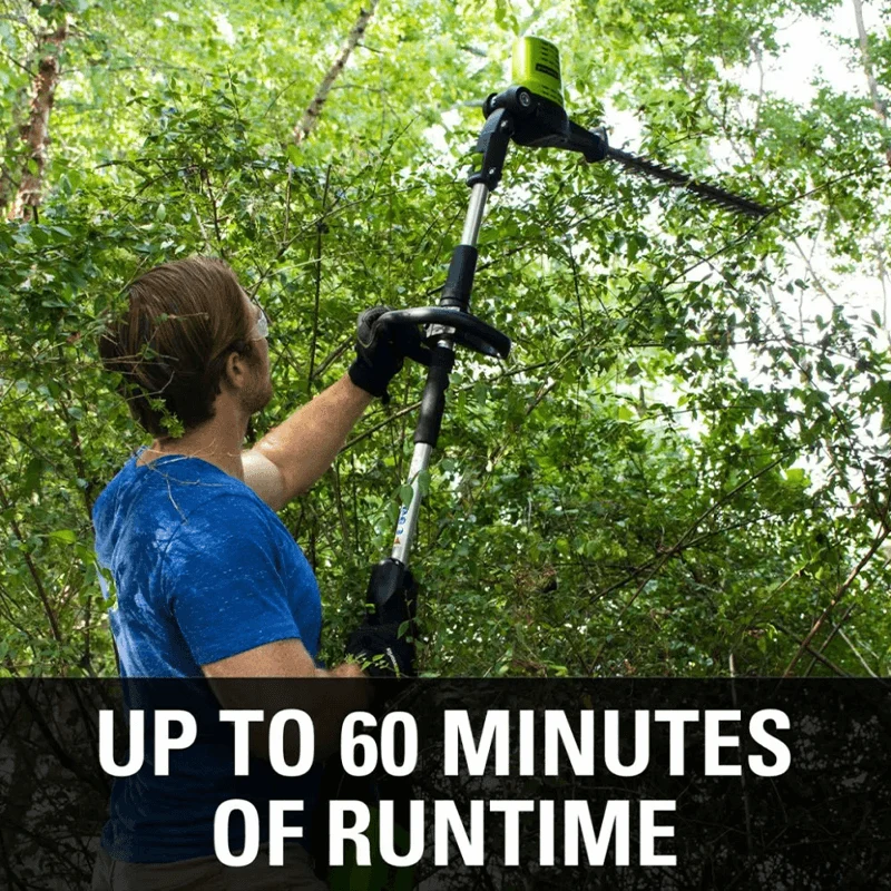 60V 20" Pole Hedge Trimmer, 2.0Ah Battery and Charger Included