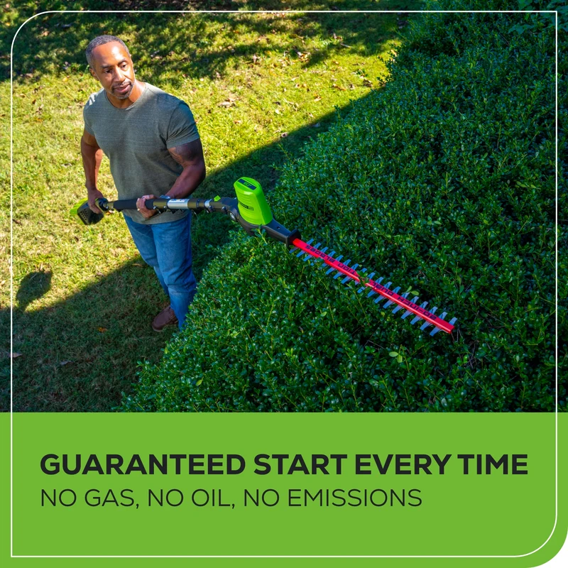 80V Pole Hedge Trimmer, 2.0Ah Battery and Charger Included