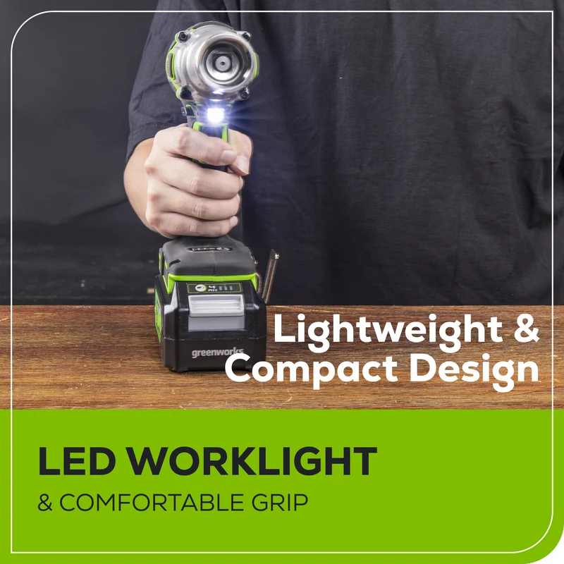 24V Brushless 1/2" Impact Wrench, 4.0Ah Battery and Charger Included