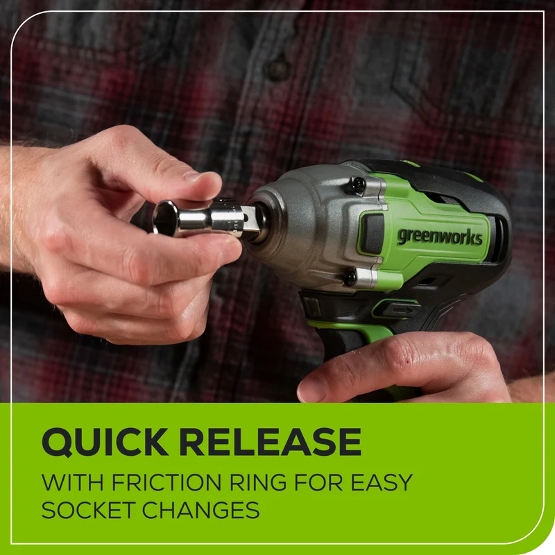 24V Brushless 1/2" Impact Wrench, 4.0Ah Battery and Charger Included