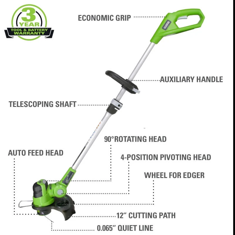 24V String Trimmer and 100 MPH - 330 CFM Jet Blower Combo, 2.0Ah Battery and Charger Included