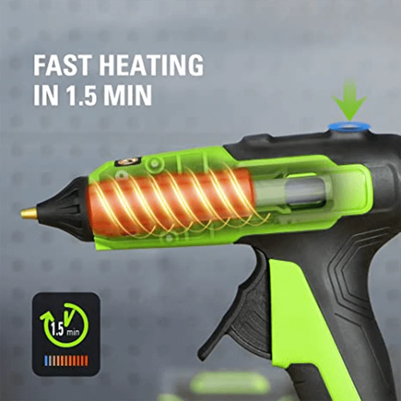 24V Hot Glue Gun, 2.0Ah Battery and Charger Included