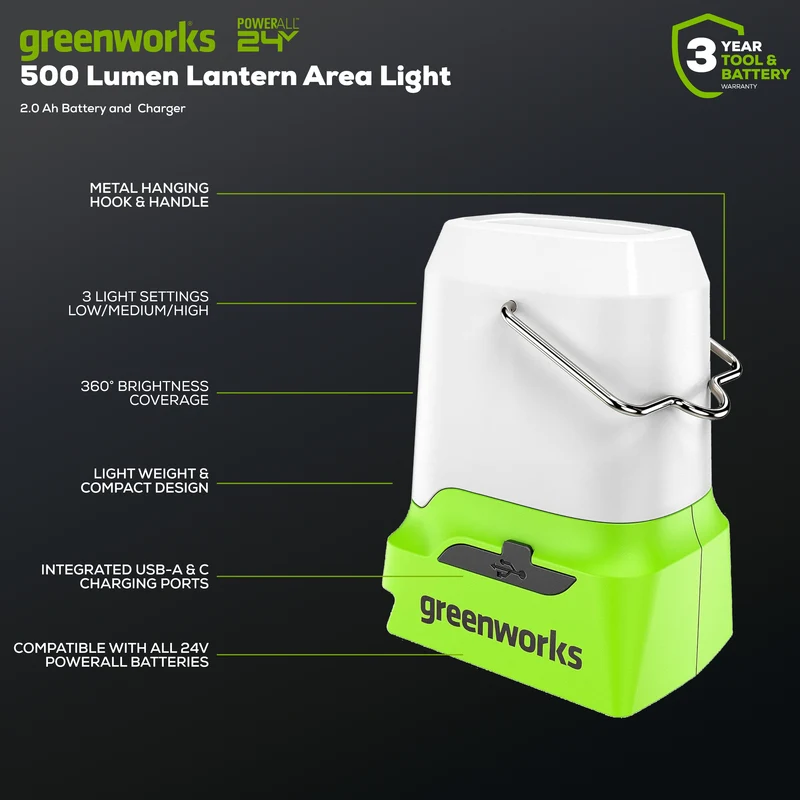24V 500 Lumen Lantern (Tool Only)