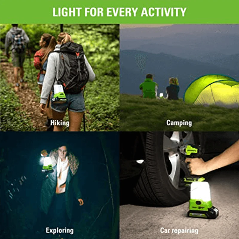 24V 500 Lumen Lantern, 2.0Ah Battery and Charger Included
