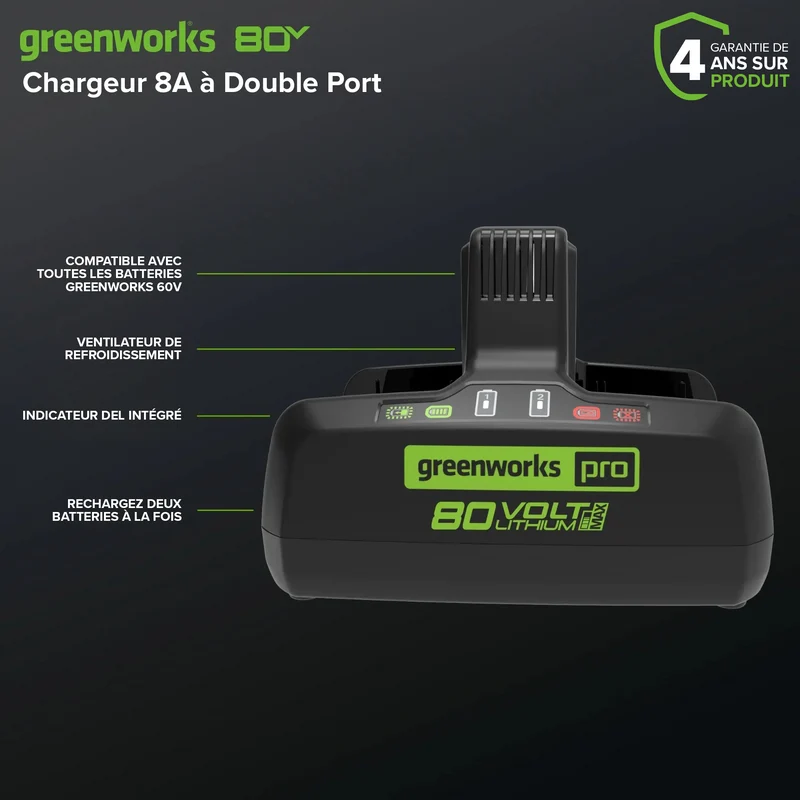 80V Dual Port Rapid Charger