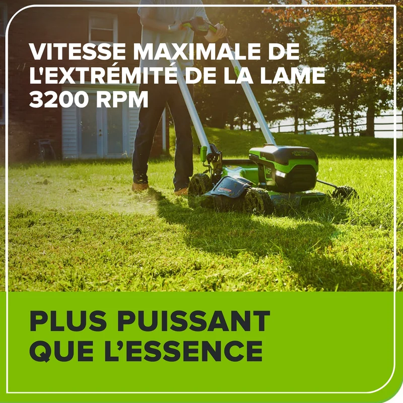 60V 21" Push Lawn Mower, 5.0Ah Battery and Rapid Charger Included