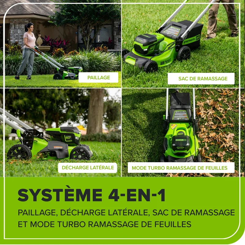 60V 21" Push Lawn Mower, 5.0Ah Battery and Rapid Charger Included