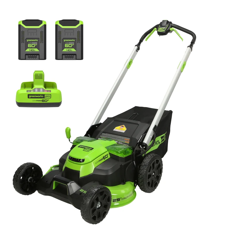 60V 25" Battery Lawn Mower - Self-Propelled Turbo, (2) 4.0Ah Batteries & Charger Included
