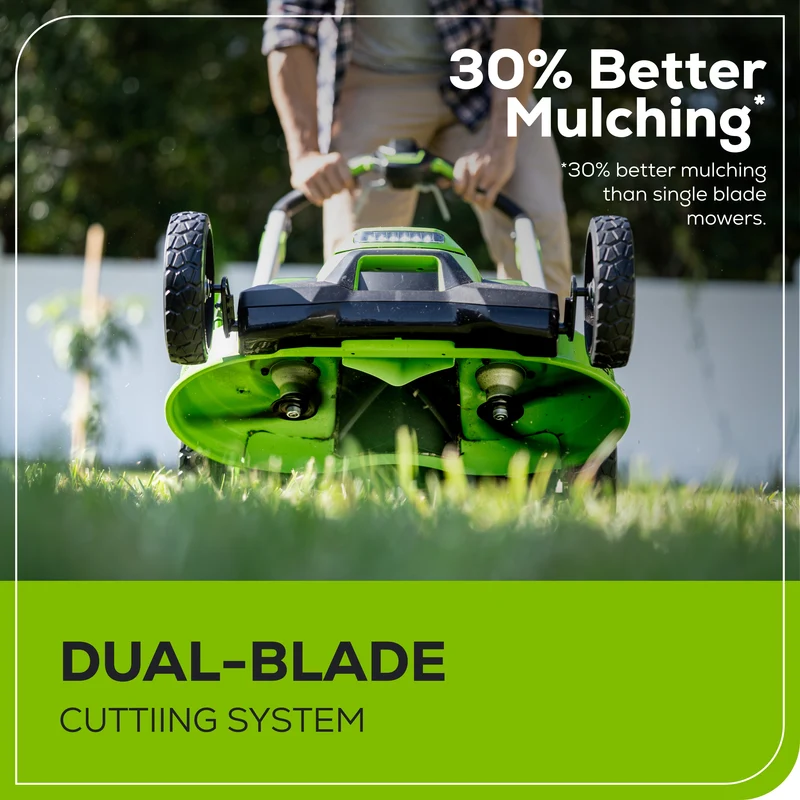 60V 25" Battery Lawn Mower - Self-Propelled Turbo, (2) 4.0Ah Batteries & Charger Included