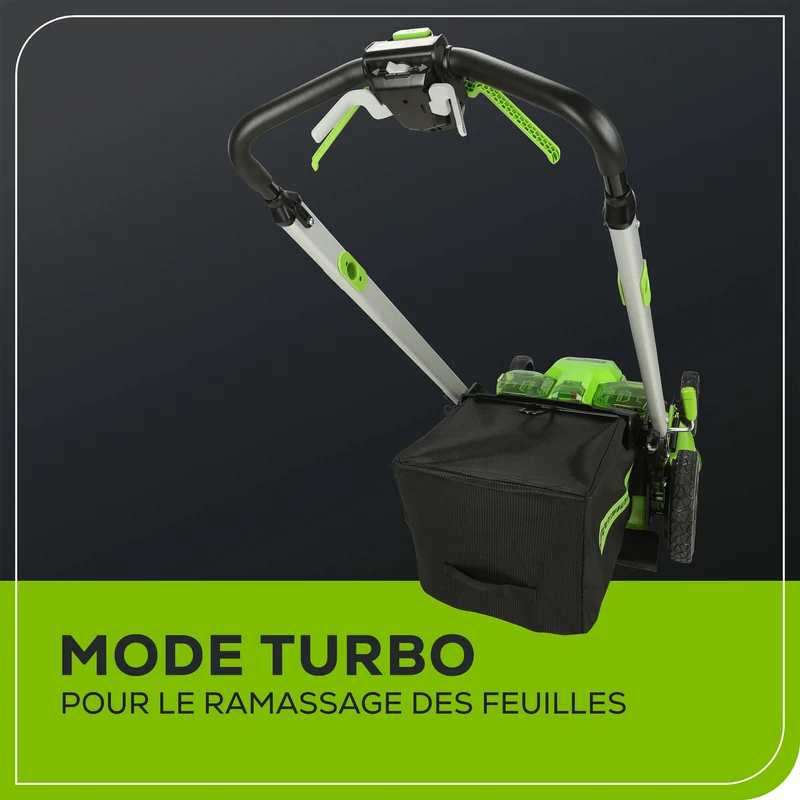 60V 25" Battery Lawn Mower - Self-Propelled Turbo, (2) 4.0Ah Batteries & Charger Included
