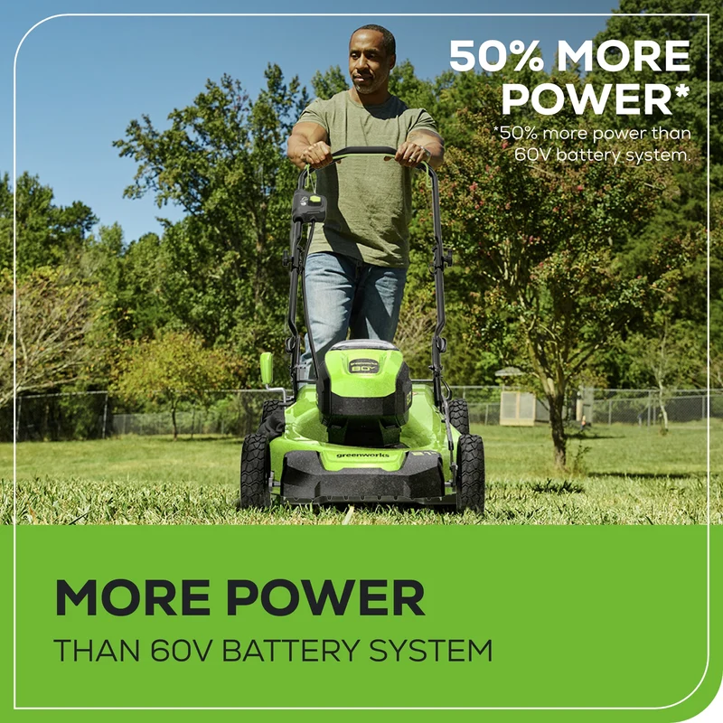 80V 21" Battery Lawn Mower - Brushless, 4Ah Battery and Charger Included