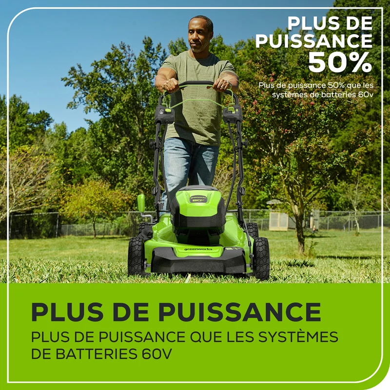 80V 21" Battery Lawn Mower - Brushless, 4Ah Battery and Charger Included