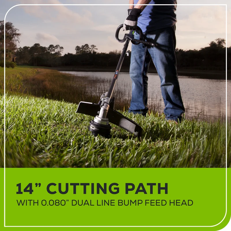 40V 14"/16" Brushless String Trimmer, 4.0Ah Battery and Charger Included - STF456
