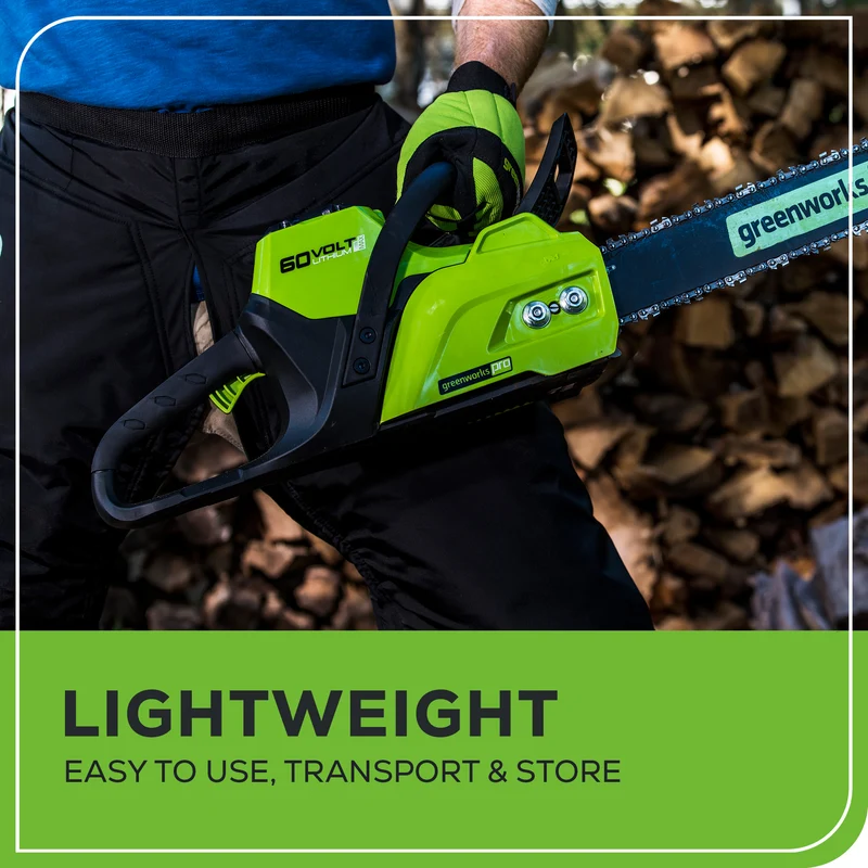 60V 16" Brushless Chainsaw, 2.5Ah Battery and Charger Included