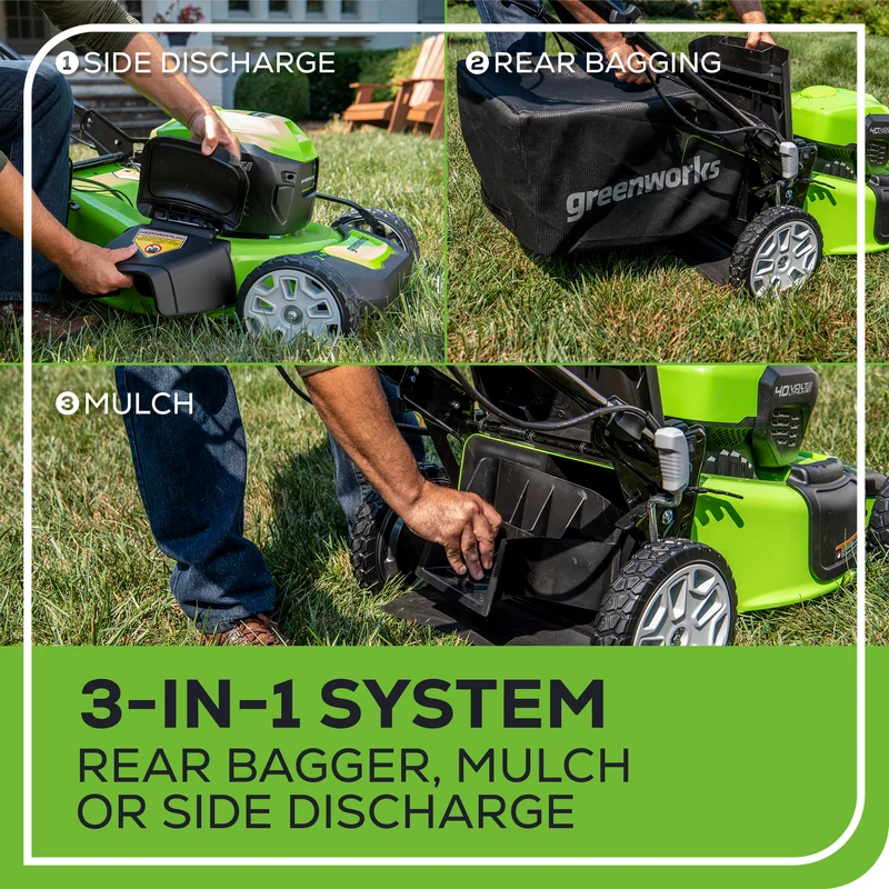 Greenworks 40V 20" Self-Propelled Lawn Mower, 5.0Ah Battery and Charger Included