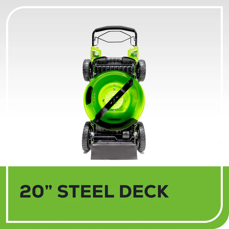 Greenworks 40V 20" Self-Propelled Lawn Mower, 5.0Ah Battery and Charger Included