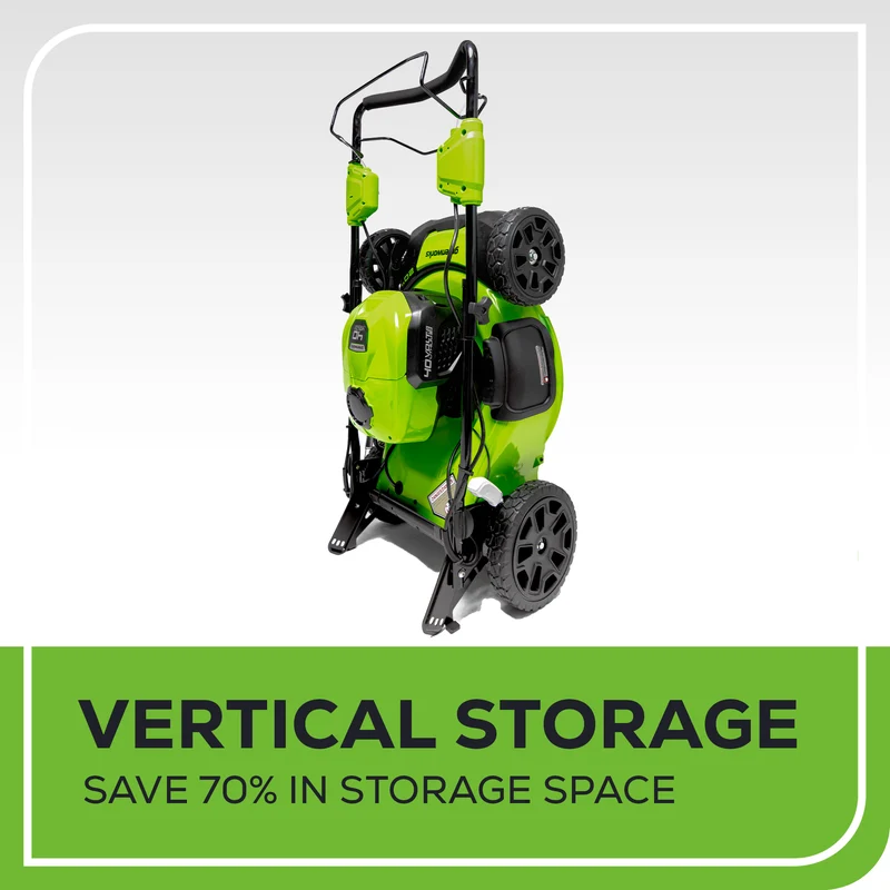 Greenworks 40V 20" Self-Propelled Lawn Mower, 5.0Ah Battery and Charger Included