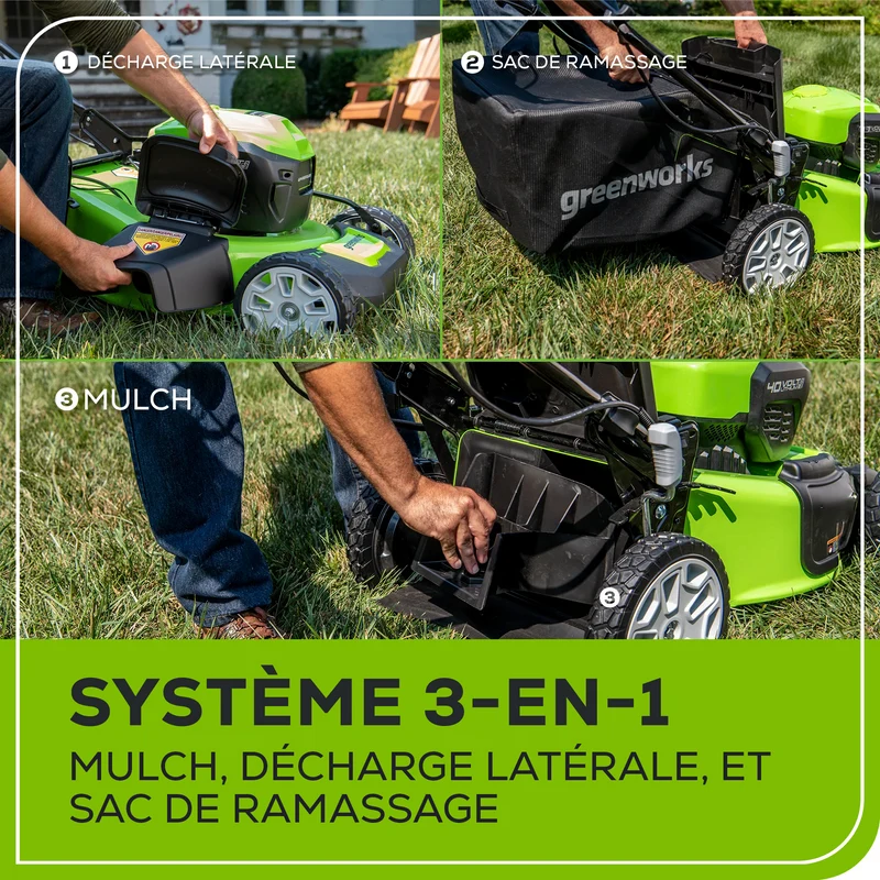 Greenworks 40V 20" Self-Propelled Lawn Mower, 5.0Ah Battery and Charger Included