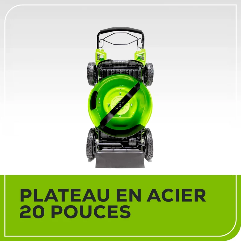 Greenworks 40V 20" Self-Propelled Lawn Mower, 5.0Ah Battery and Charger Included