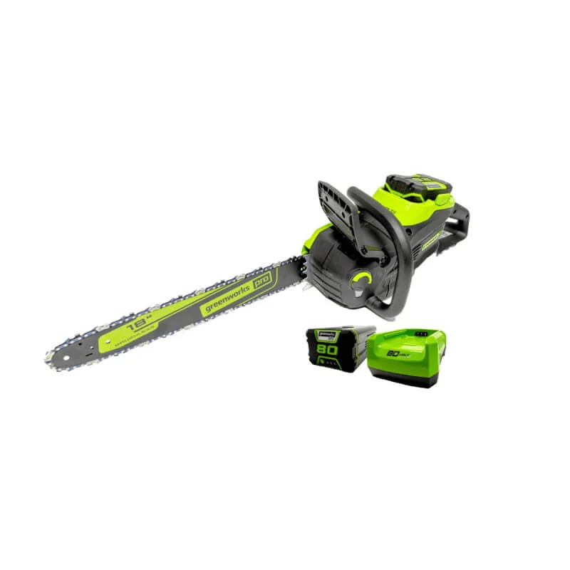 80V 18" Brushless Chainsaw, 2.0Ah Battery and Charger Included