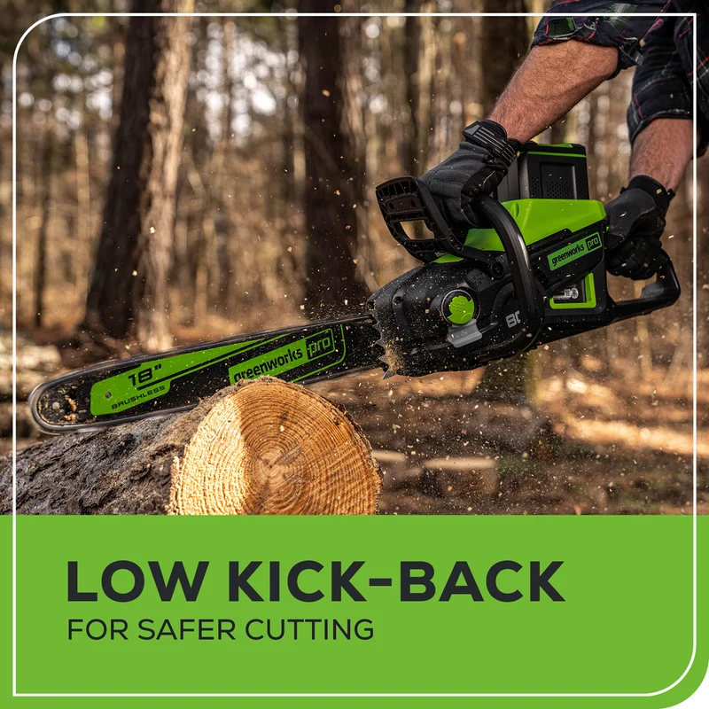80V 18" Brushless Chainsaw, 2.0Ah Battery and Charger Included