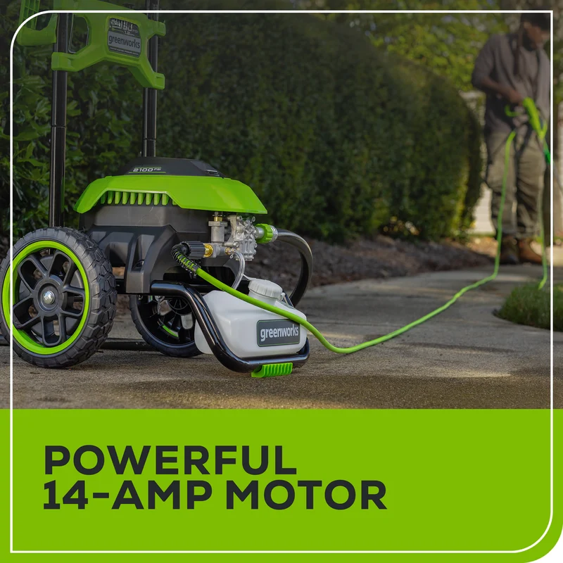2000 PSI 1.2 GPM 14 Amp Electric Pressure Washer, Includes 12" Surface Cleaner + High Pressure Soap Applicator