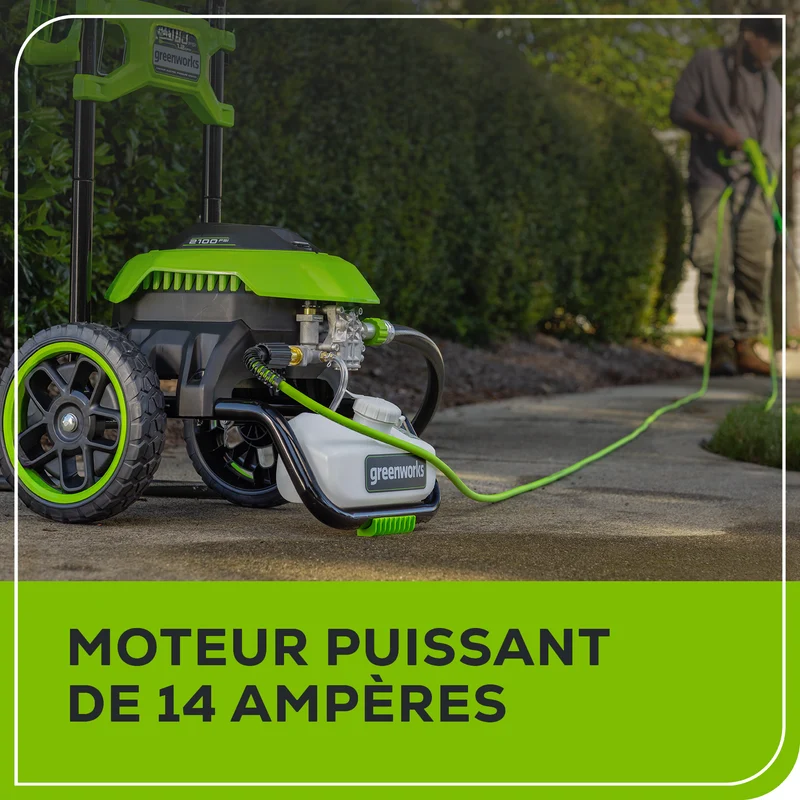 2000 PSI 1.2 GPM 14 Amp Electric Pressure Washer, Includes 12" Surface Cleaner + High Pressure Soap Applicator