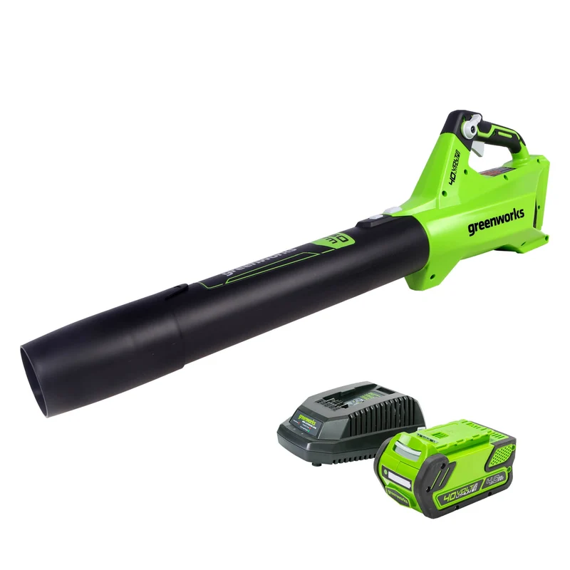 40V 450 CFM 120 MPH Cordless Leaf Blower, 4.0Ah Battery and Charger Included